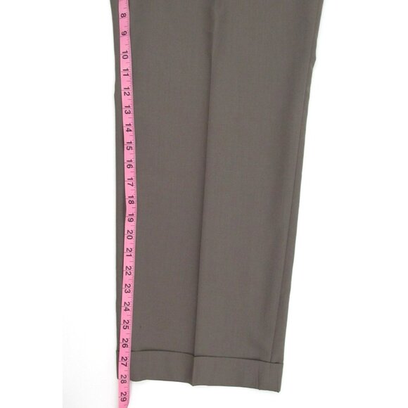 Vintage Majer Slacks Merino Wool Pants 34x29 Taupe Trousers Union Made USA - Picture 10 of 16